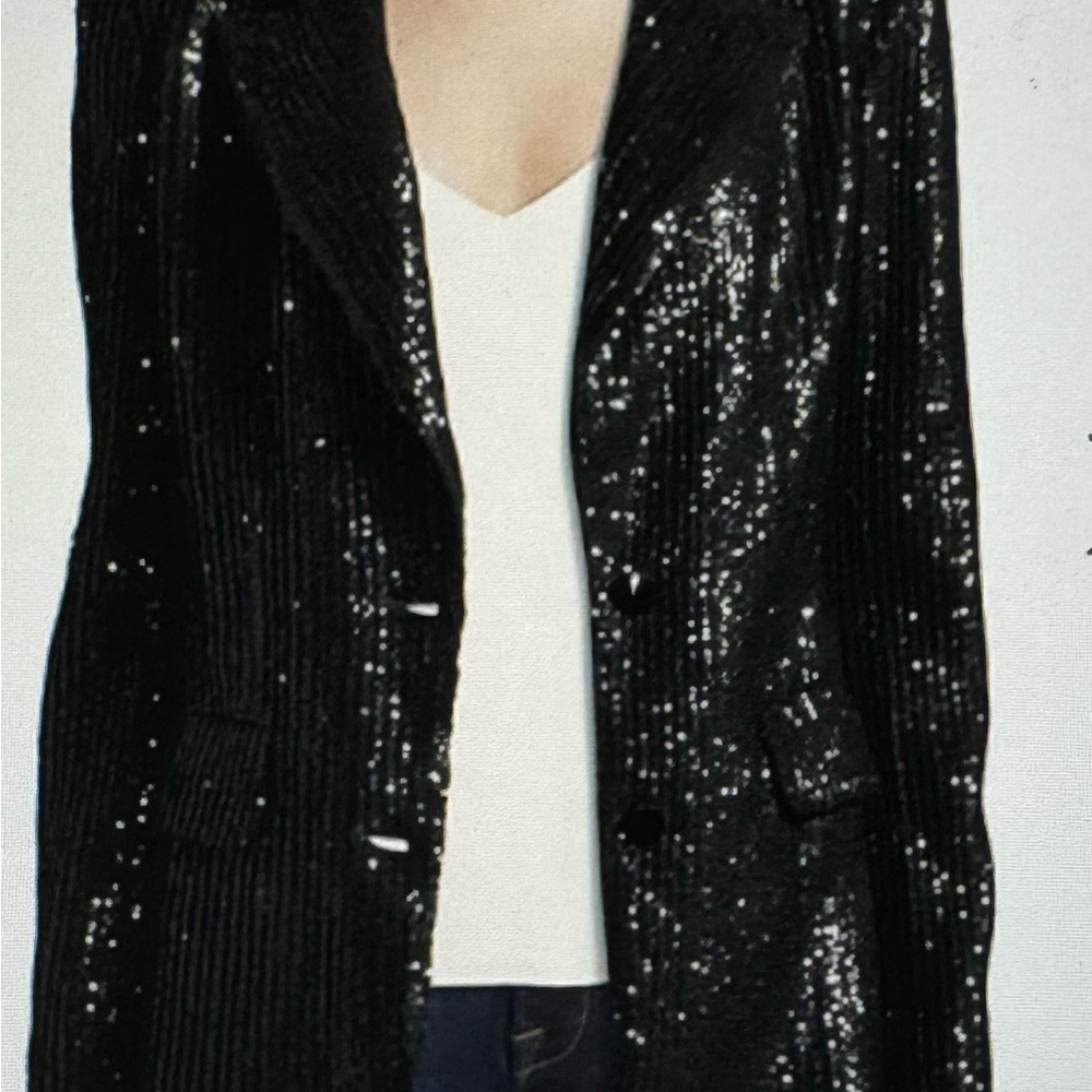 Berek Black Sequin Blazer Jacket - image 1